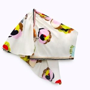 Zara Printed Asymmetrical Top Multicolored